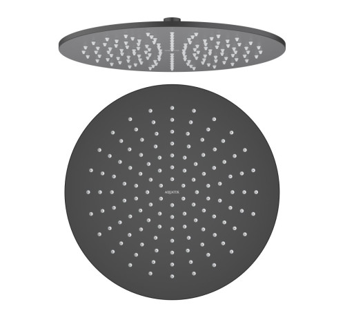 Верхний душ Aquanet AQ2079MB круглый 300 мм матовый черный AQ2079MB