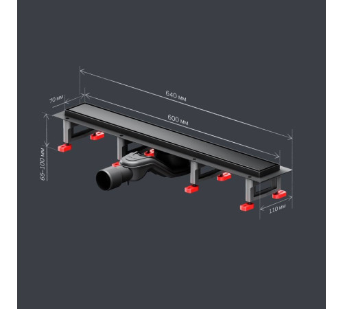Трап для душа линейный AM.PM Masterflow Tile 60 см W01SC-U11-060-04BM