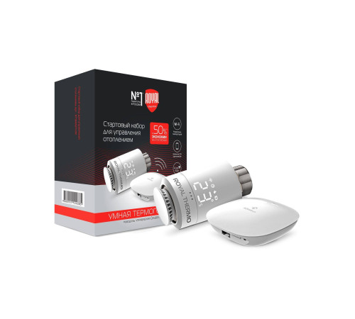 Набор для дистанционного управления отоплением Royal Thermo Zigbee белый RTE 50.001WH