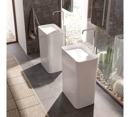 Раковина напольная Bette Art Monolith 60х40х90 см без отверстия белая A183-000