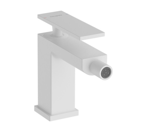 Смеситель для биде Hansgrohe Tecturis E 80 со сливным гарнитуром матовый белый 73200700