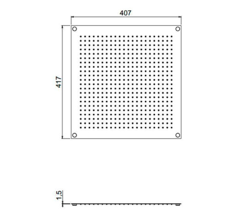 Верхний душ Carimali MyDream 41х41 см встраиваемый 1 режим хром 23008X-CRX