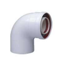 Отвод коаксиальный BAXI 110/160 мм 87° полипропиленовый 71413361