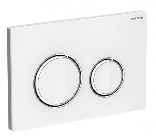 Смывная клавиша Geberit Omega20 для двойного смыва белый/глянцевый хром 115.085.KJ.1