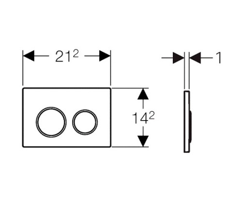 Смывная клавиша Geberit Omega20 для двойного смыва белый/позолота 115.085.KK.1