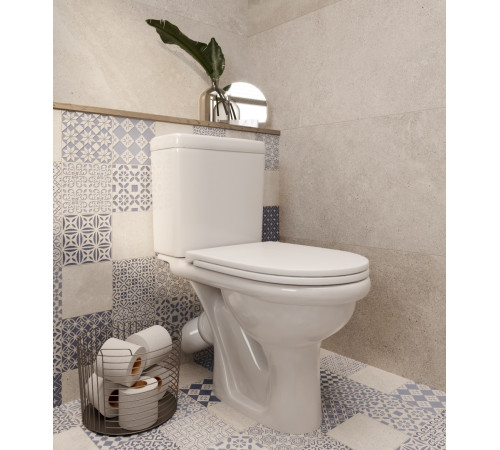 Унитаз-компакт Santeri Визит косой выпуск сиденье полипропилен 1.P405.3.S00.00B.F