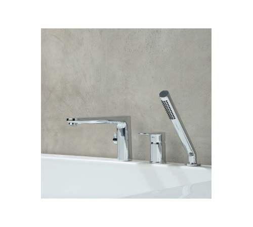 Смеситель на борт ванны Aquanet Ника на 3 отверстия хром AQ1848CR