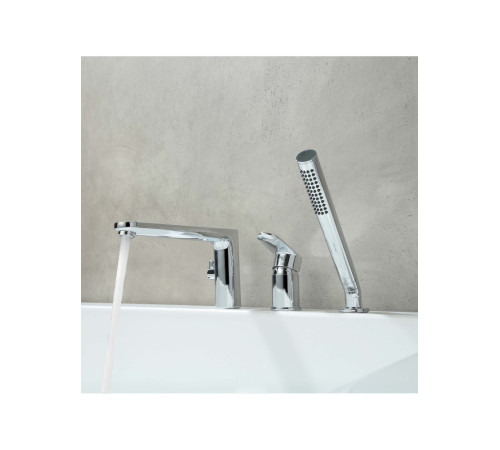 Смеситель на борт ванны Aquanet Ника на 3 отверстия хром AQ1848CR