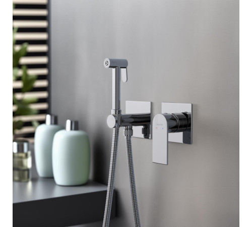 Комплект для гигиенического душа Aquanet Лира встроенный 2 отверстия хром AQ1420CR