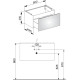 Тумба под умывальник KEUCO PLAN 800x490x400 мм инокс матовый 32961290000