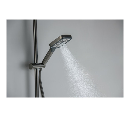 Душевая система со смесителем для ванны Aquatek Поларис 295х195 мм оружейная сталь AQ3040BGM