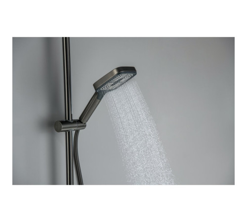 Душевая система со смесителем для ванны Aquatek Поларис 295х195 мм оружейная сталь AQ3040BGM