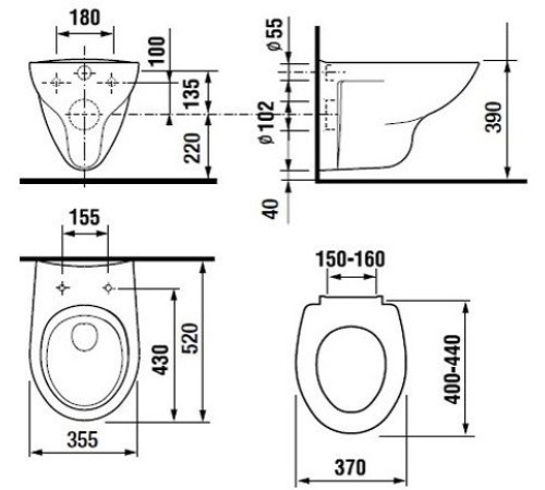 Сиденье с крышкой для унитаза Roca Mateo Soft Close дюропласт ZRU9302822