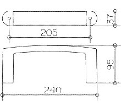 Полотенцедержатель Keuco Elegance 240х95 мм хром 11621010000
