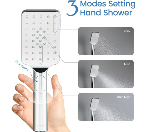 Ручной душ Aquanet Лира Select 80 3jet хром AQ2005CR