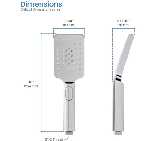 Ручной душ Aquanet Лира Select 80 3jet хром AQ2005CR