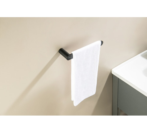 Полотенцедержатель Aquatek Лира матовый черный AQ4419MB