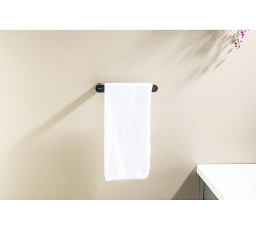 Полотенцедержатель Aquatek Лира матовый черный AQ4419MB