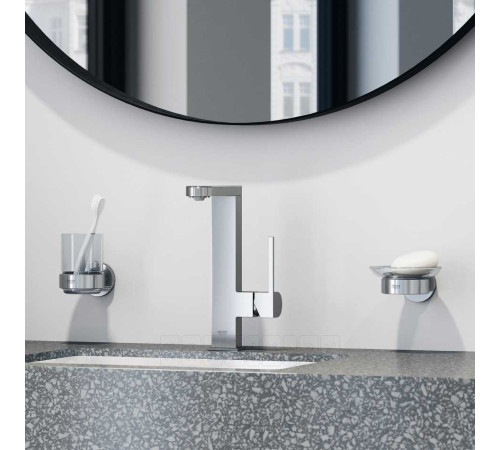 Смеситель для раковины GROHE Plus L-Size однорычажный с поворотным изливом и сливным гарнитуром хром 23851003