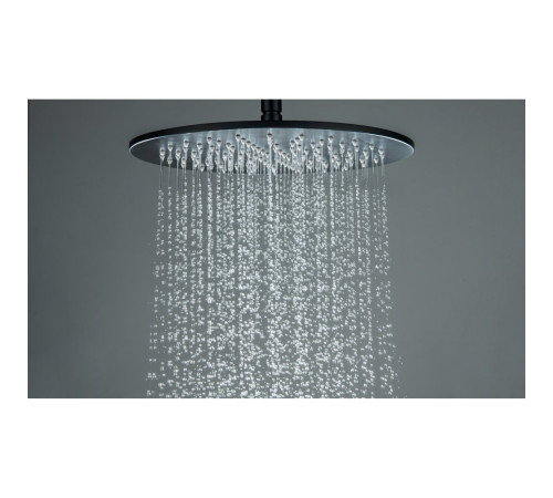 Верхний душ Aquanet AQ2079MB круглый 300 мм матовый черный AQ2079MB