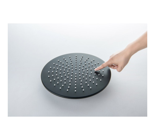 Верхний душ Aquanet AQ2079MB круглый 300 мм матовый черный AQ2079MB