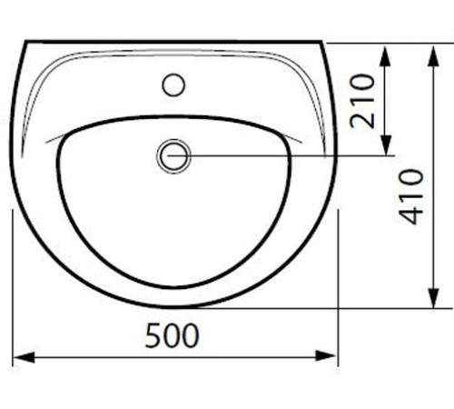 Раковина JIKA Lyra 50х41 см 1427.0.000.104.1