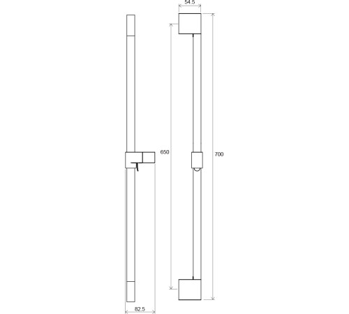 Душевая штанга RAVAK Chrome 70 см X07P013
