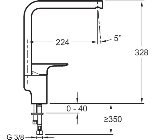 Смеситель для кухни Jacob Delafon Aleo E72360-CP