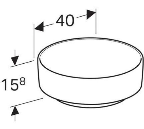 Раковина накладная Geberit VariForm круглая D 40 см без перелива 500.768.01.2