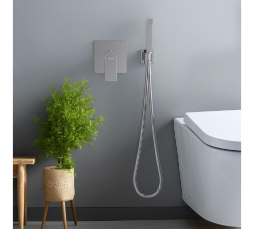 Набор с гигиеническим душем Aquanet Лира (смеситель, лейка, шланг, подсоединение) хром AQ1419CR