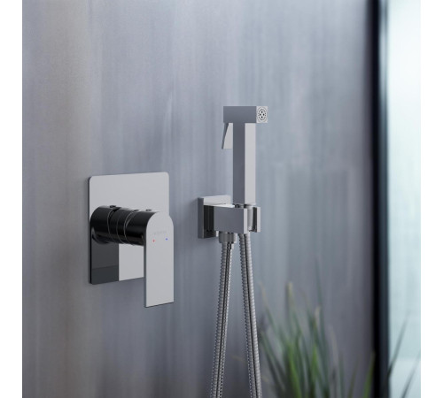 Набор с гигиеническим душем Aquanet Лира (смеситель, лейка, шланг, подсоединение) хром AQ1419CR