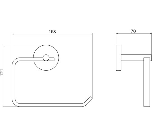 Бумагодержатель Aquatek БЕТТА квадратный хром AQ4608CR