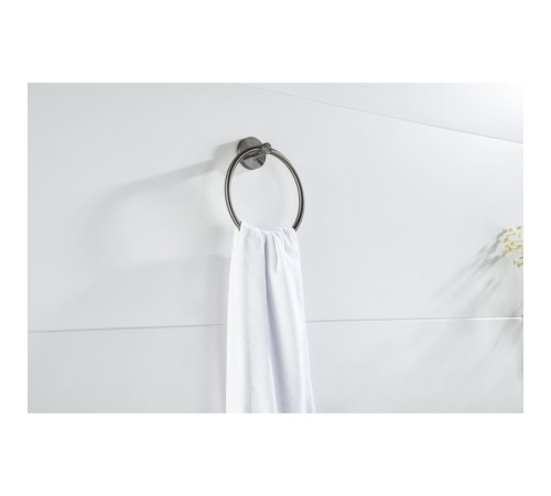 Полотенцедержатель кольцо Aquanet Европа оружейная сталь AQ4112BGM