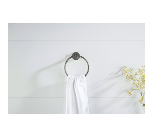 Полотенцедержатель кольцо Aquanet Европа оружейная сталь AQ4112BGM