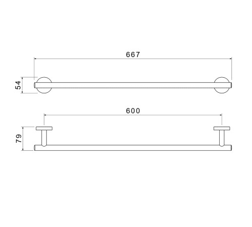 Полотенцедержатель Aquatek Оберон 600 мм шлифованное золото AQ4214BG