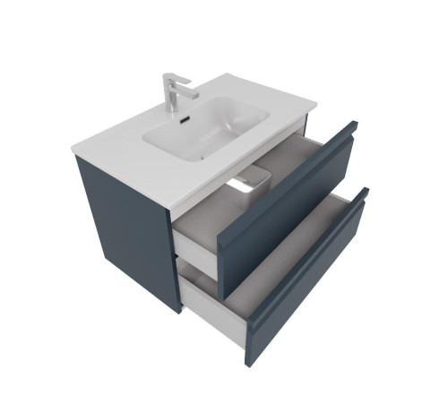Комплект мебели для ванной AQUATON ВЕГА 80 с раковиной AQ0480-00 серый матовый AQ77080-MG