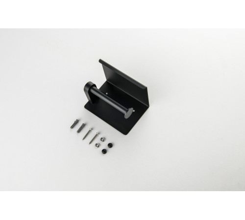 Бумагодержатель с полкой Aquanet Europa AQ4939MB матовый черный AQ4939MB