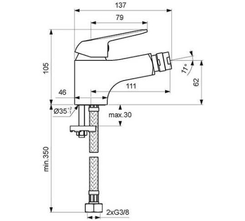 Смеситель для биде Vidima Fine BA386AA