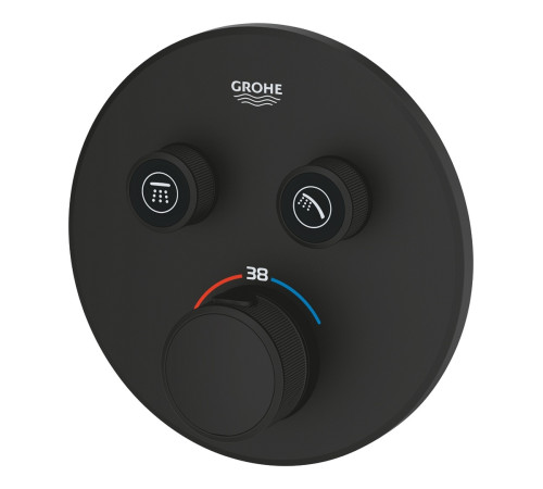 Термостат для встраиваемого монтажа Grohe Grohtherm SmartControl на 3 выхода фантомный черный 29508KF0