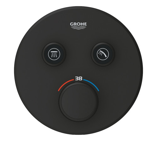 Термостат для встраиваемого монтажа Grohe Grohtherm SmartControl на 2 выхода фантомный черный 29507KF0