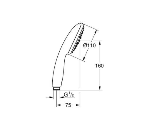 Ручной душ GROHE Tempesta 110 1 режим 8.7 л/мин хром 27923003