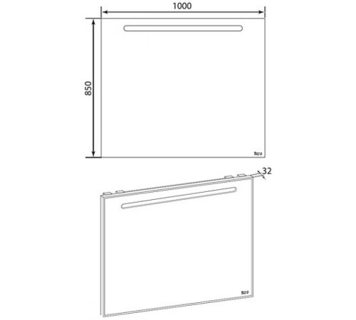 Зеркало Roca Laks 100 см с подсветкой и антизапотеванием ZRU9302809