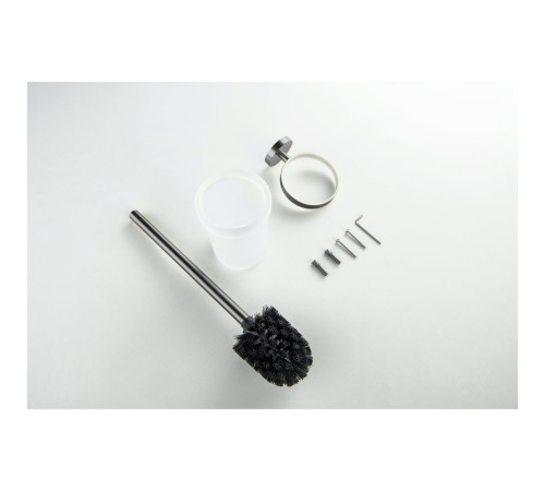 Ершик для унитаза Aquanet Европа оружейная сталь AQ4110BGM