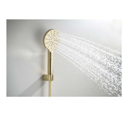 Душевой набор Aquanet Оберон Select 120 3jet шлифованное золото AQ2033BG