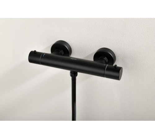 Смеситель для душа термостатический Aquanet Европа матовый черный AQ1363MB