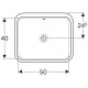 Раковина под столешницу Geberit VariForm прямоугольная 50х40 см с переливом 500.764.01.2