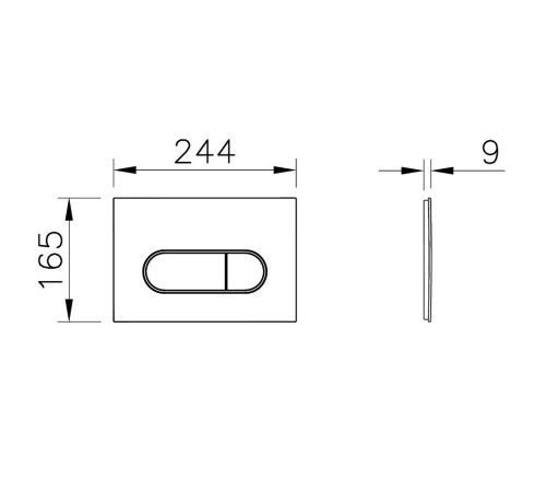 Панель смыва VitrA Root Round хром 740-2280