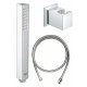 Душевой набор GROHE Euphoria Cube+ Stick держатель шланг 1500 мм хром 27889000