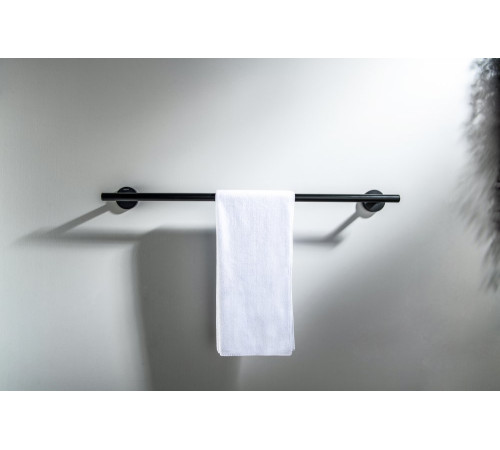 Полотенцедержатель Aquatek Оберон 600 мм матовый черный AQ4214MB