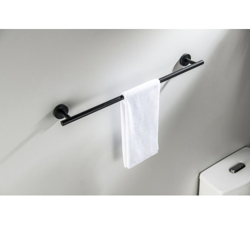 Полотенцедержатель Aquatek Оберон 600 мм матовый черный AQ4214MB